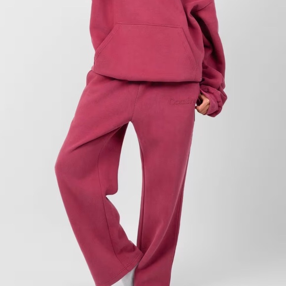 Comfrt Minimalist Sweatpants Unisex Colore Berry - Pantaloni Della Tuta Morbidi